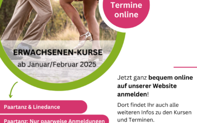 Kurse für Erwachsene ab Januar/Februar – Paartanz und Discofox